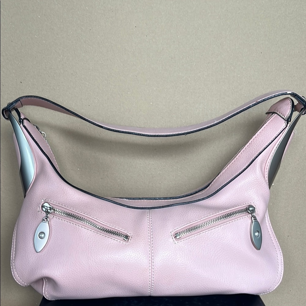 Tod Micky Vintage Pink Leather Hobo Bag